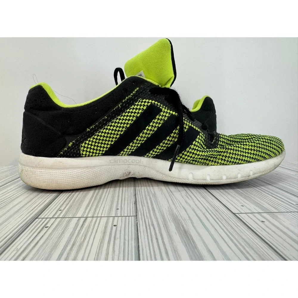 Adidas Men's Running Gym Mesh Shoes Sneakers Athletic Black Green & Black Size 9